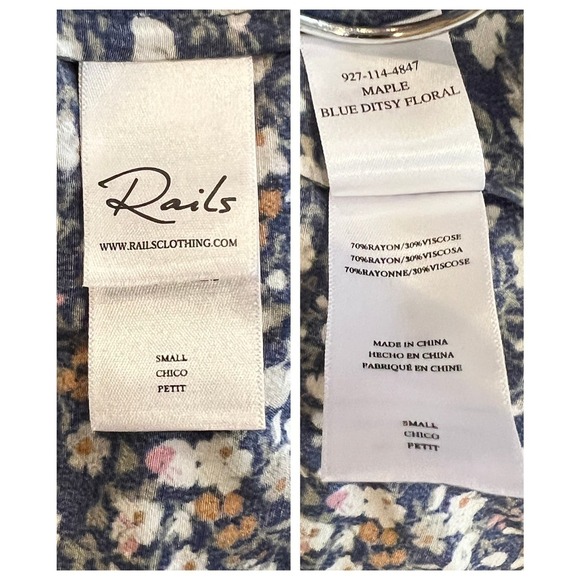 NWT RAILS Maple Printed Midi Dress  (S) - Picture 8 of 10